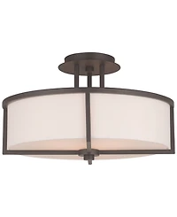 Livex Wesley 3-Light Semi-Flush Mount