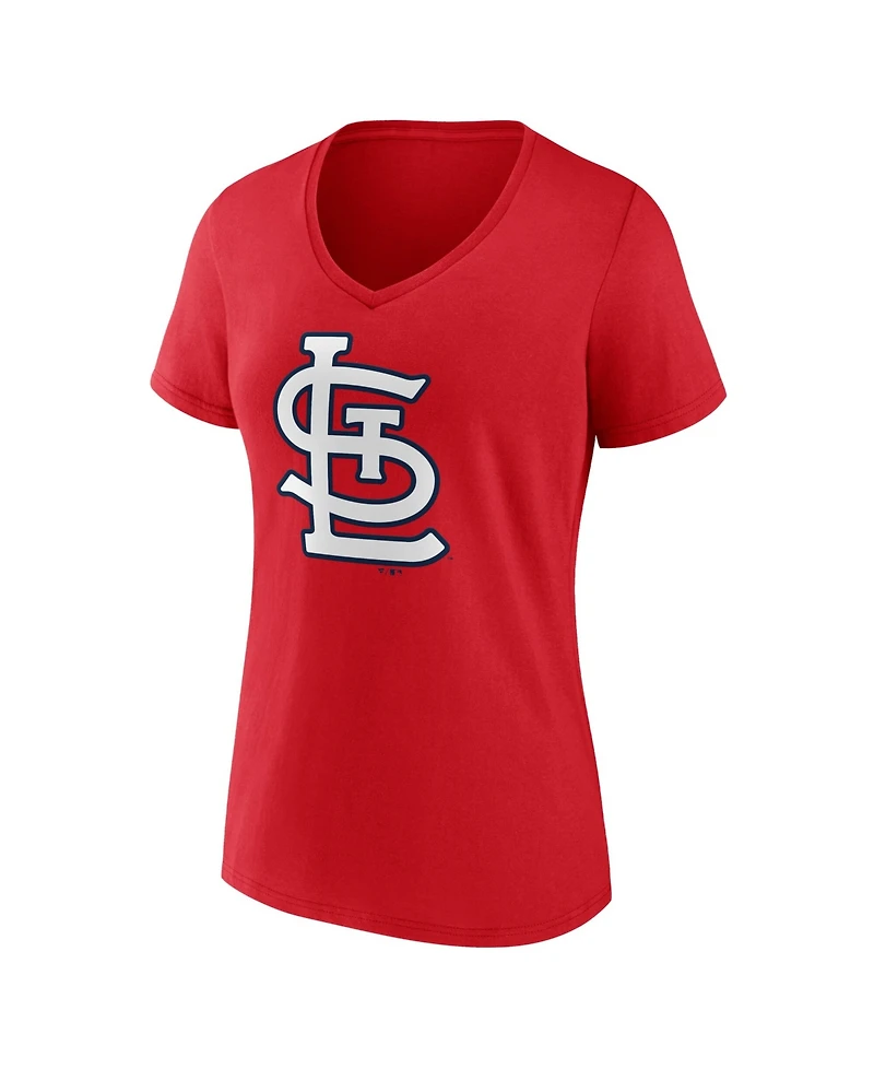 Logo Athletic Women's Red St. Louis Cardinals V-Neck T-Shirt