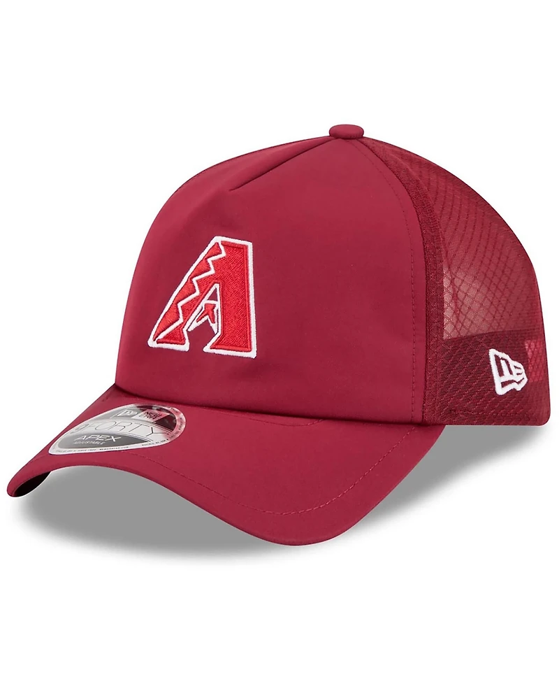 New Era Men's Dark Red Arizona Diamondbacks 2026 Batting Practice Apex 9FORTY Adjustable Trucker Hat