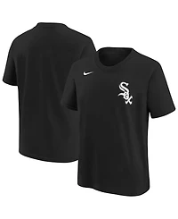Nike Big Boys and Girls Black Chicago White Sox Wordmark T-Shirt