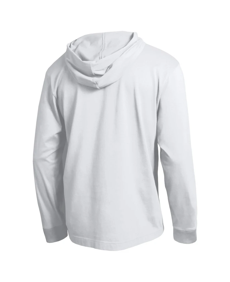 Champion Men's White Los Angeles Dodgers Cooperstown Hooded Long-Sleeve T-Shirt