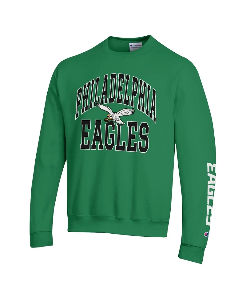 Champion Men's Kelly Green Philadelphia Eagles Power blend Fleece Sweatshirt