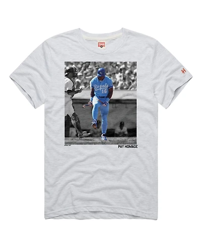 Homage Men's Bo Jackson Ash Kansas City Royals Cooperstown Collection Pay Tri-Blend T-Shirt