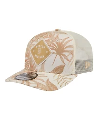 New Era Men's Tan Boston Red Sox Tonal Palm Coolera 9SEVENTY Adjustable Trucker Hat