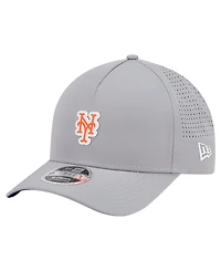 New Era Men's Gray New York Mets Micro Logo 9FORTY M-Crown A-Frame Adjustable Hat
