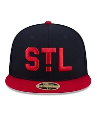 New Era Men's Navy/Red St. Louis Cardinals 2026 Baseball Hall of Fame 59FIFTY Fitted Hat