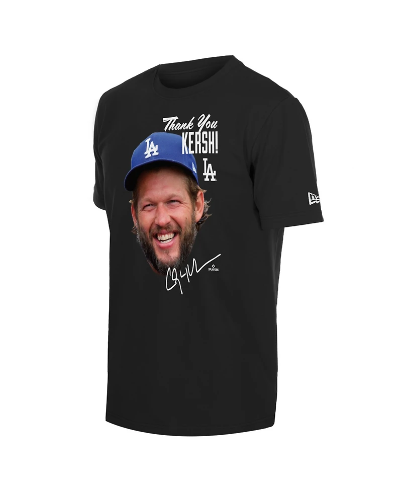 New Era Men's Clayton Kershaw Black Los Angeles Dodgers Retirement Photo T-Shirt