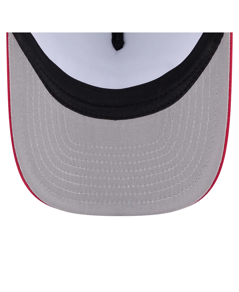 New Era Men's White/Red Cincinnati Reds Foodie A-Frame 9FIFTY Trucker Snapback Hat