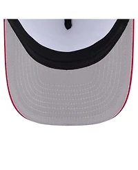 New Era Men's White/Red Cincinnati Reds Foodie A-Frame 9FIFTY Trucker Snapback Hat