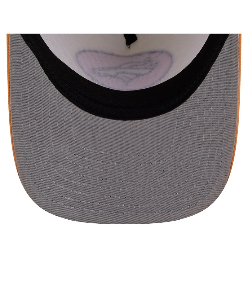 New Era Men's Cream/Orange Denver Broncos Washed A-Frame 9FIFTY Snapback Hat