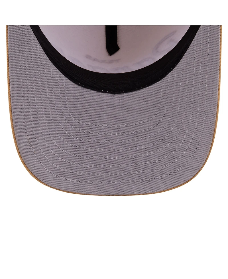 New Era Men's Cream Texas Rangers Herringbone 9FIFTY A-Frame Snapback Hat