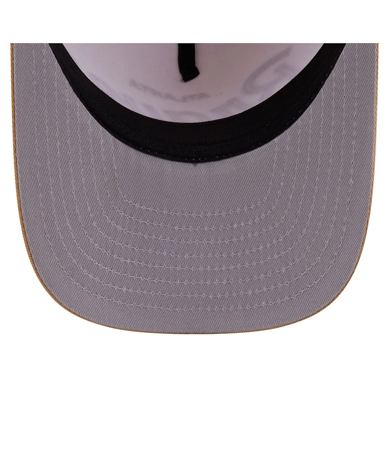 New Era Men's Cream Atlanta Braves Herringbone 9FIFTY A-Frame Snapback Hat