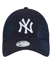 New Era Women's Navy New York Yankees Roses 9TWENTY Adjustable Hat