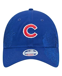 New Era Women's Royal Chicago Cubs Roses 9TWENTY Adjustable Hat