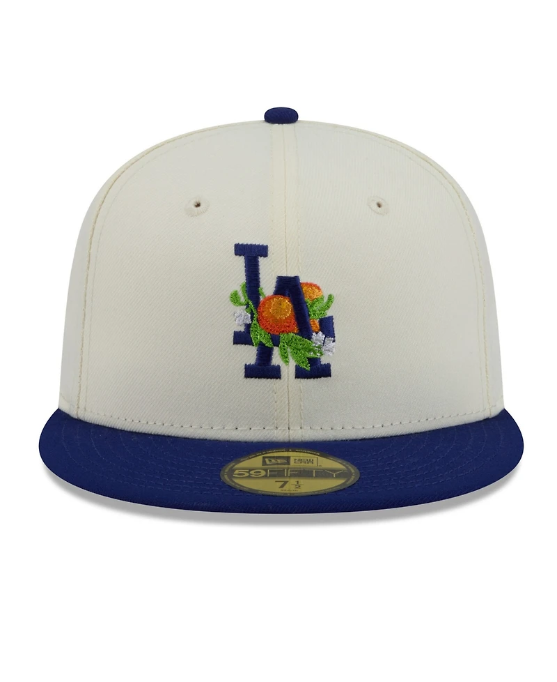 New Era Men's White/Royal Los Angeles Dodgers Blossom 59FIFTY Fitted Hat