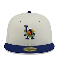 New Era Men's White/Royal Los Angeles Dodgers Blossom 59FIFTY Fitted Hat