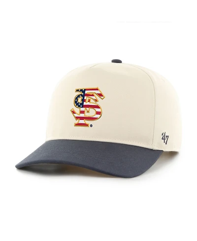 '47 Brand Men's Natural/Navy Florida State Seminoles Americana Flag Hitch Adjustable Hat