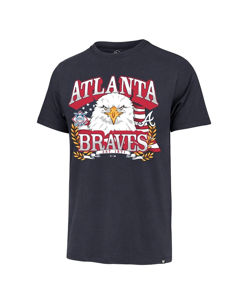 '47 Brand Men's Navy Atlanta Braves Americana Eagle T-Shirt