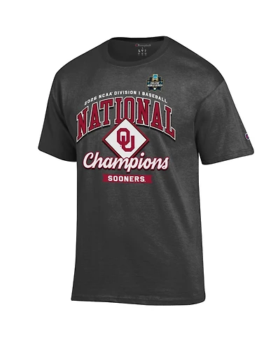 Champion Men's Gray Oklahoma Sooners 2026 Ncaa Baseball College World Series Locker Room T-Shirt