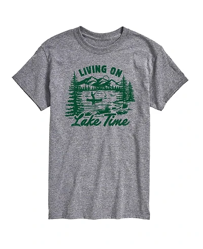 Airwaves Men's Instant Message Living On Lake Time Graphic T-Shirt