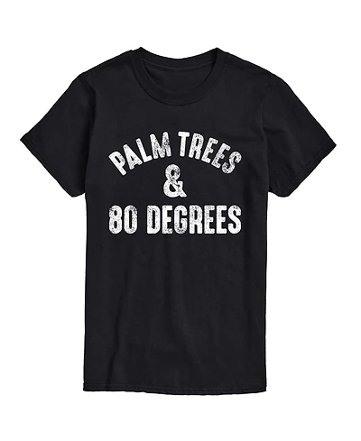 Airwaves Men's Instant Message Palm Trees And 80 Degrees Graphic T-Shirt