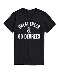 Airwaves Men's Instant Message Palm Trees And 80 Degrees Graphic T-Shirt