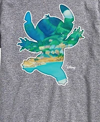 Airwaves Men's Lilo And Stitch Silhouette Scene Graphic T-Shirt