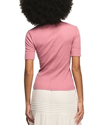 Lucky Brand Women's Rib-Knit Scoop Neck Henley Top