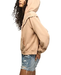Lucky Brand Women's Crochet-Yoke V-Neck Hoodie