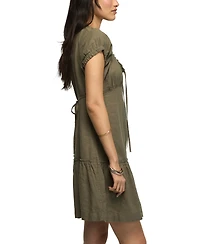 Lucky Brand Women's Ruffle-Trim Sweetheart Neck Mini Dress