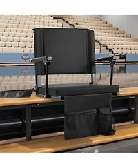 Yiortwo 2-Piece Stadium Seat with Back Support, Armrests, Cushion and Shoulder Strap