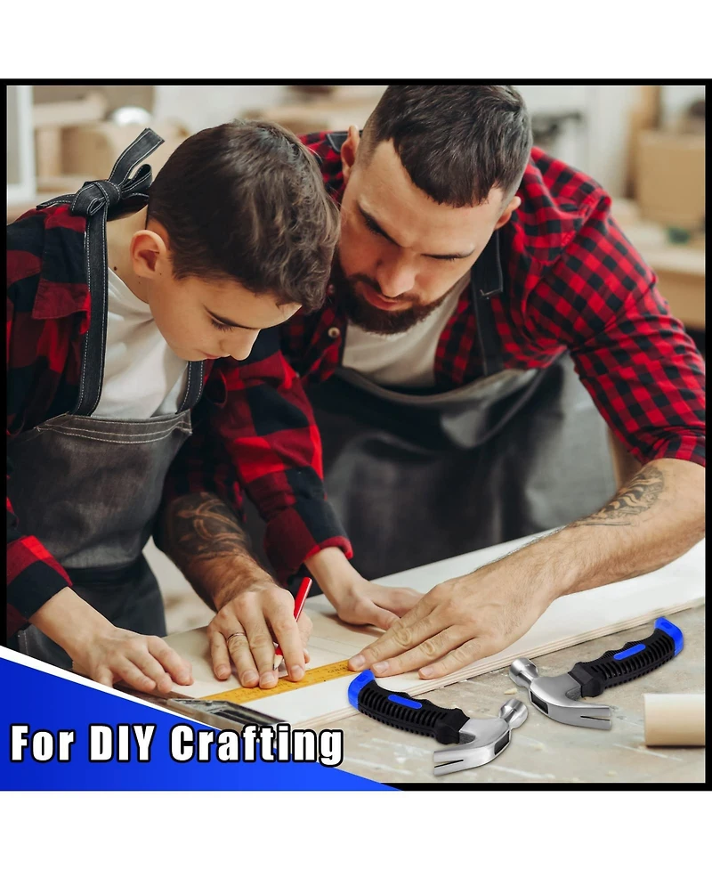 Xdovet Small Claw Hammers Bulk Hardware Kit for Crafts