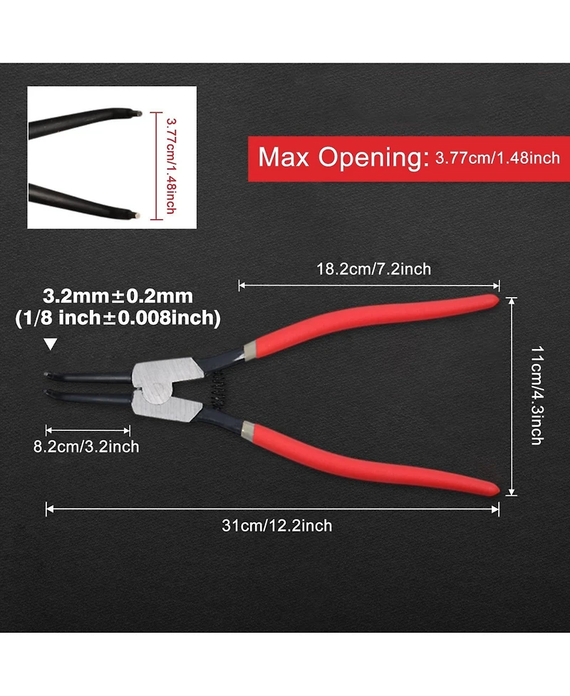 Xdovet Snap Ring Pliers External Bent Jaw Retaining