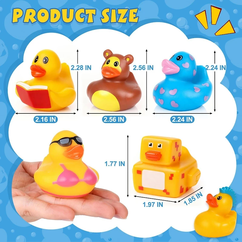 Gnuadz Rubber Ducks Bulk Bath Pool Party Favors