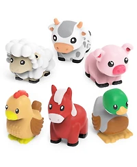 Gnuadz 6 Pack Barnyard Mold Free Bath Toys Sealed No Hole Soft Squeezable Float Bathtub Pool