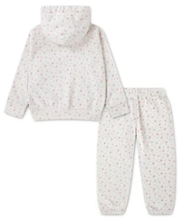 abercrombie kids Toddler Girls' 2T-5T Essential Pullover Hoodie and Pants, 2-Piece Set