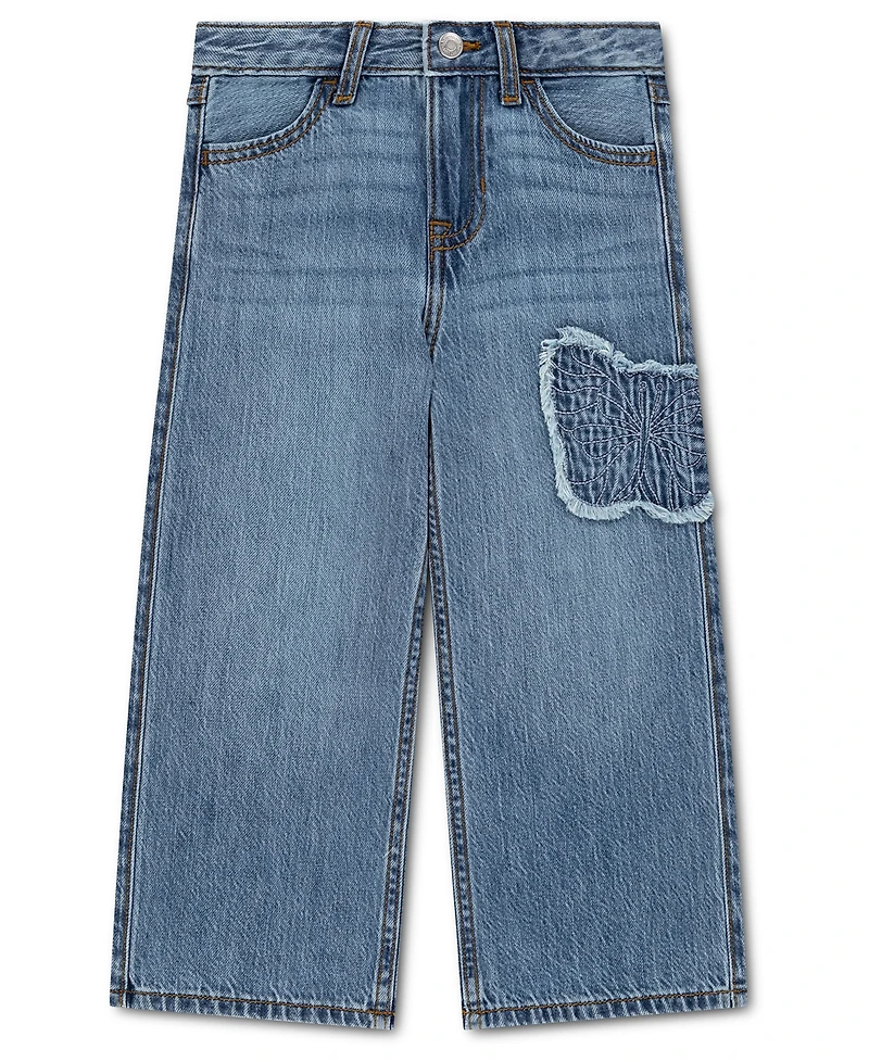 abercrombie kids Toddler Girls' 2T-5T Butterfly Low Rise Baggy Jeans