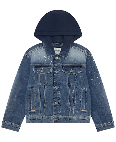 abercrombie kids Boys' 5-18 Long-Sleeve Hooded Denim Jacket