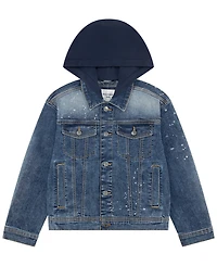 abercrombie kids Boys' 5-18 Long-Sleeve Hooded Denim Jacket