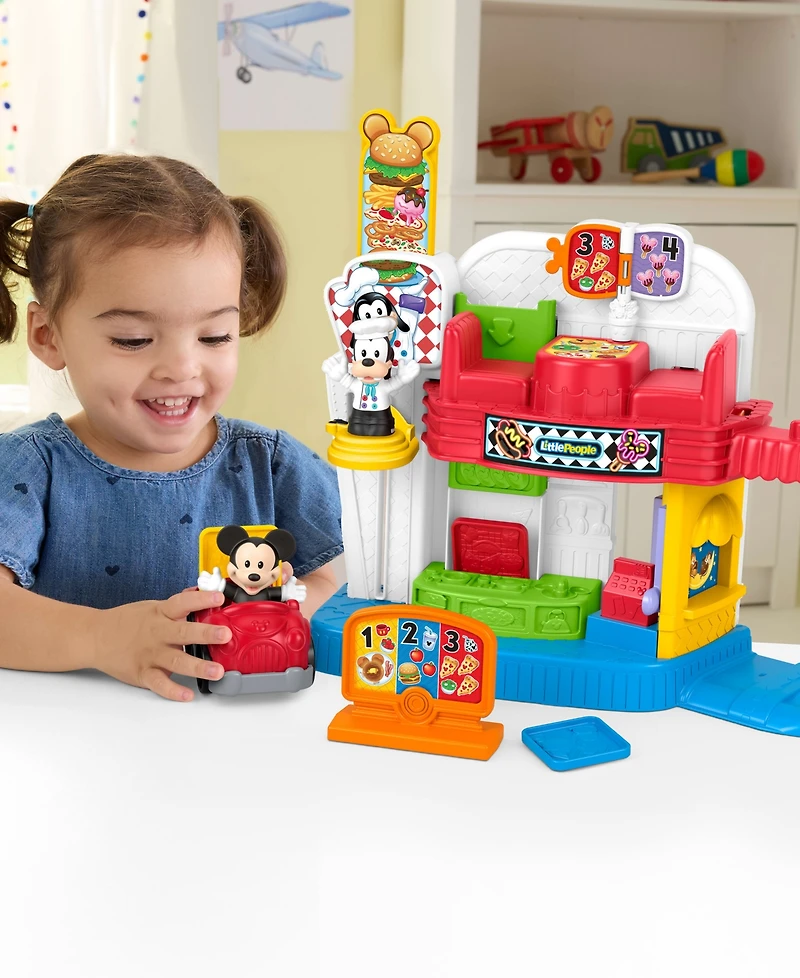 Fisher Price Mickey and Goofy Silly Sounds 7-Piece Diner Playset, Ages 1.5+