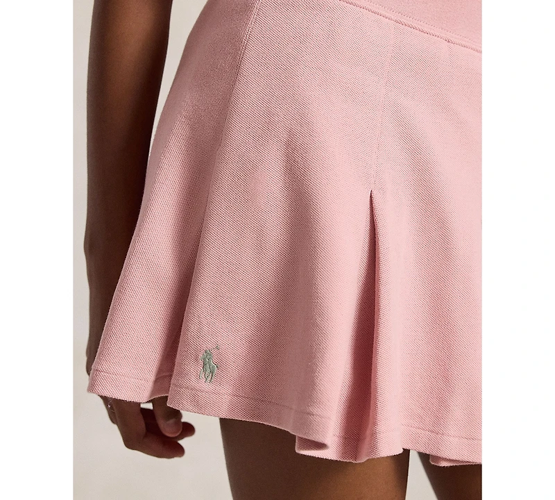Polo Ralph Lauren Girls' 7-16 Stretch Mesh Boxy Shirt and Skirt, 2-Piece Set