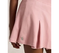 Polo Ralph Lauren Girls' 7-16 Stretch Mesh Boxy Shirt and Skirt, 2-Piece Set