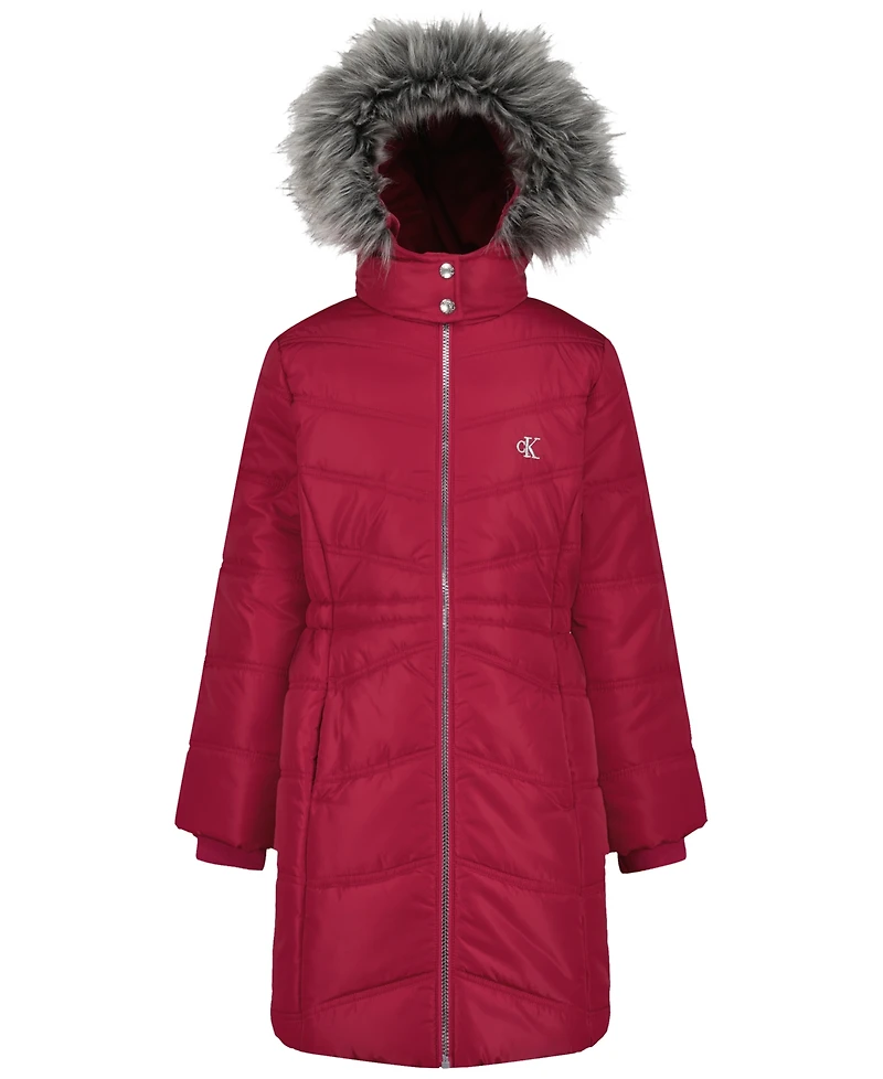 Calvin Klein Girls' 7-16 Aerial Puffer Jacket