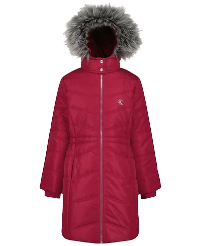 Calvin Klein Girls' 7-16 Aerial Puffer Jacket