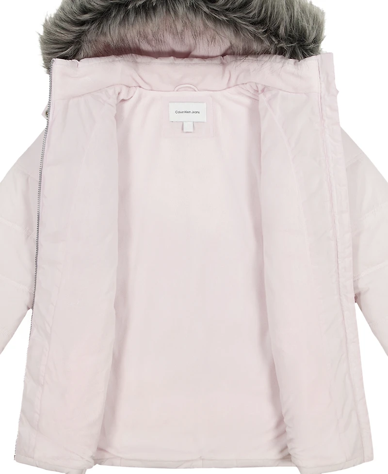 Calvin Klein Girls' 7-16 Aerial Puffer Jacket