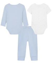 Tommy Hilfiger Baby Boys' Logo Bodysuits and Pants, 3-Piece Set