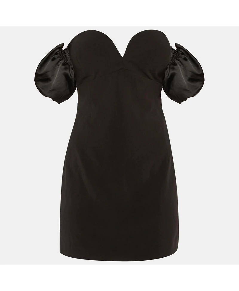 Pre-Owned Ronny Kobo Women's Crepe Andrea Off-The-Shoulder Mini Dress