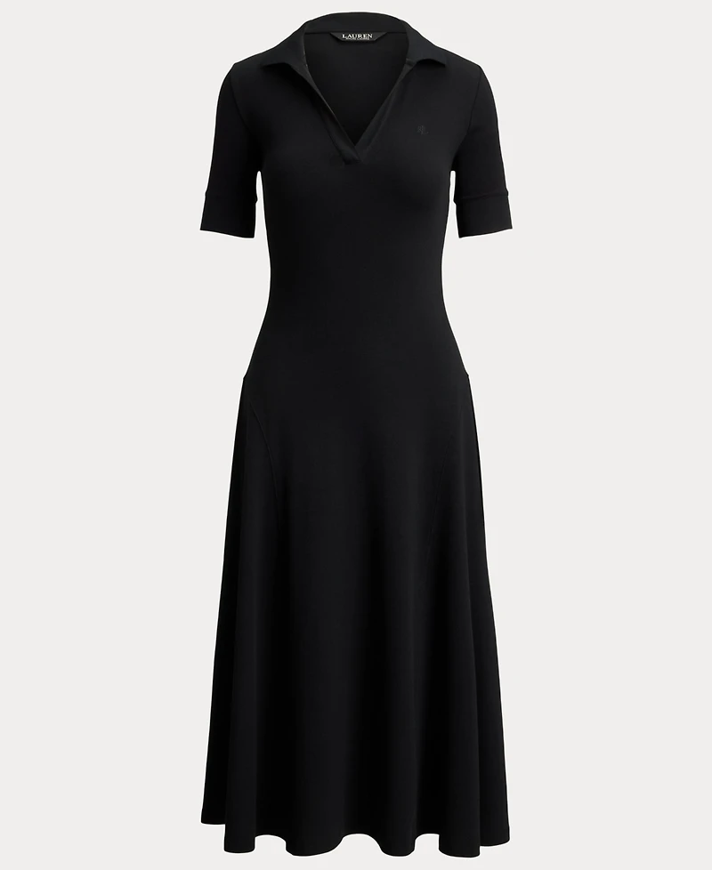 Lauren Ralph Women's Rib Knit Collared Dress