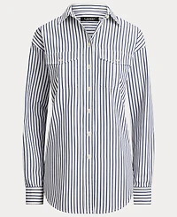 Lauren Ralph Women's Striped Collared Shirt