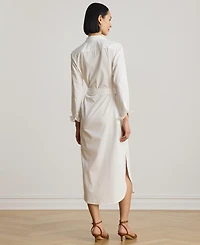 Lauren Ralph Women's Button-Down Collared Dress